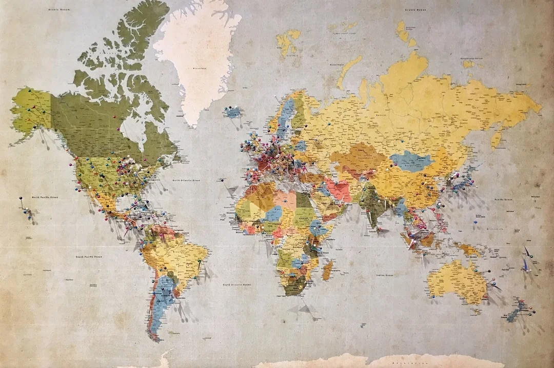 World map as a symbol for various numerological traditions