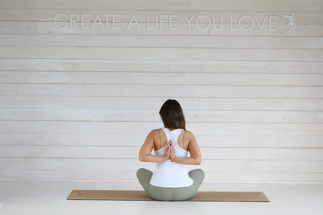 Group meditates together in a quiet room