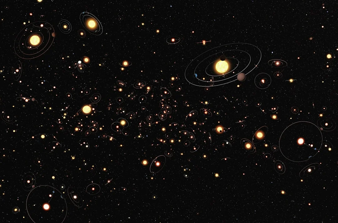 Constelación planetaria cósmica y carta astral