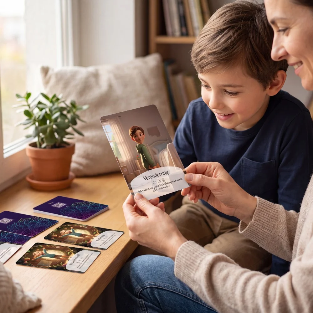 Set di carte per bambini in età scolare - sentimenti e cambiamenti