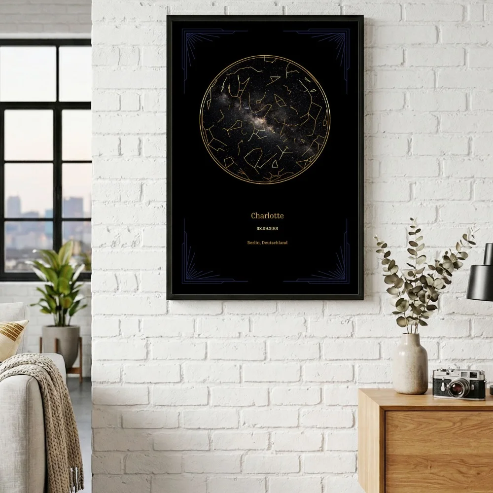 Sternenkarte als Geschenk – der Himmel im Geburtsmoment von 7zen